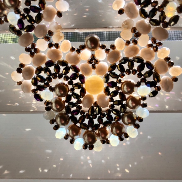 Beaded & Silk Woven Cord Necklace by Rush Denis & Charles - Picture 2 of 11